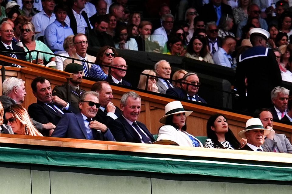 Richard Pengelly and Emma Little-Pengelly in the Royal Box at Wimbledon