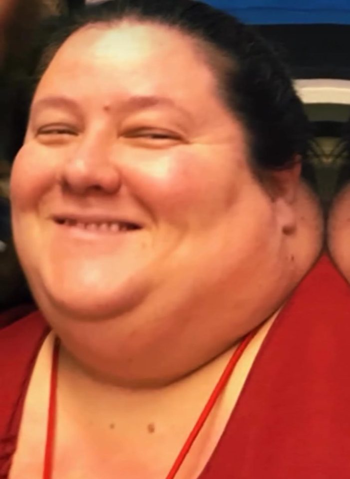 Close-up of Teresa Parent smiling.