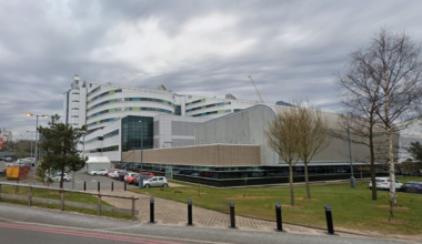 Queen Elizabeth Hospital in Birmingham. Taken from Google Street View.
