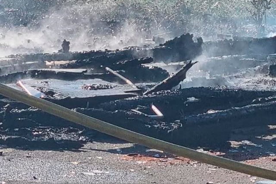 Some of the damage following the fire. Pic: Cllr Arder Carson