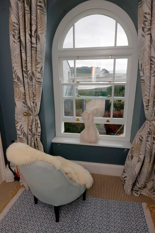 This is the window where it is said Dylan Thomas' wife Caitlin would sit and enjoy the view