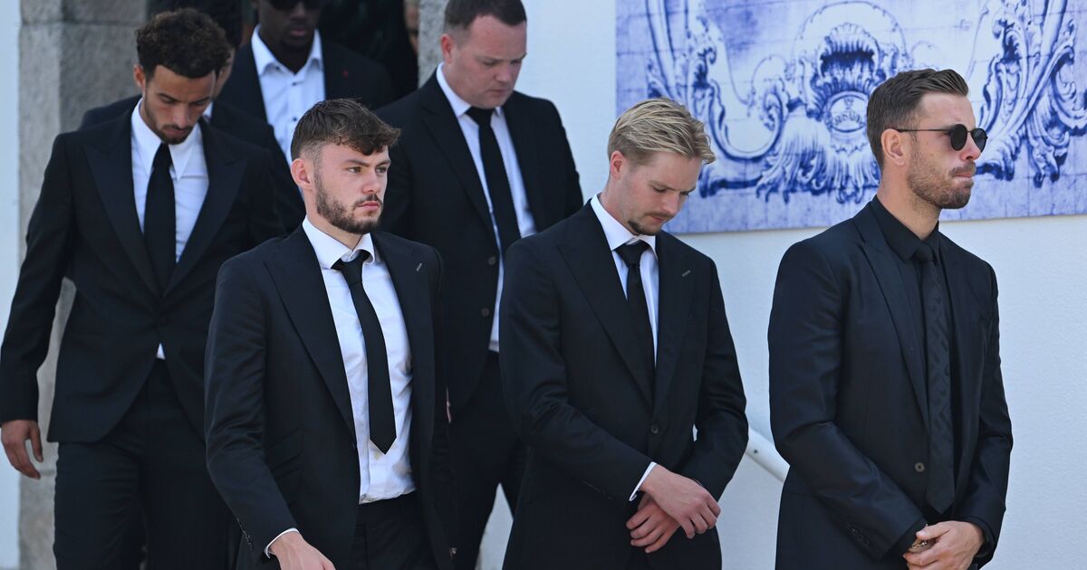 Liverpool squad say heartbreaking goodbye to Diogo Jota at team-mate's funeral | Football | Sport