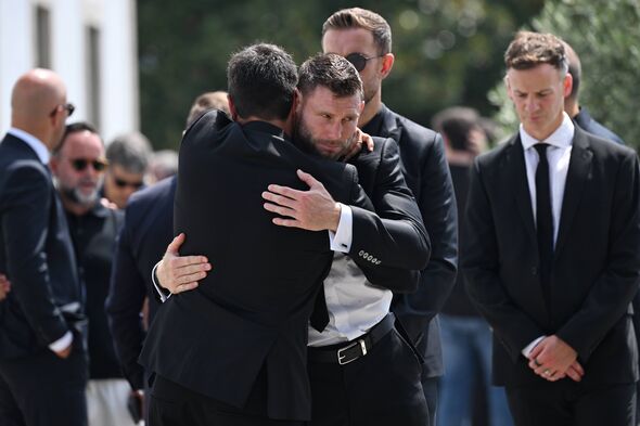James Milner after the funeral of Diogo Jota and Andre Silva being held at Igreja Matriz de Gondomar in the town of Gondomar nea