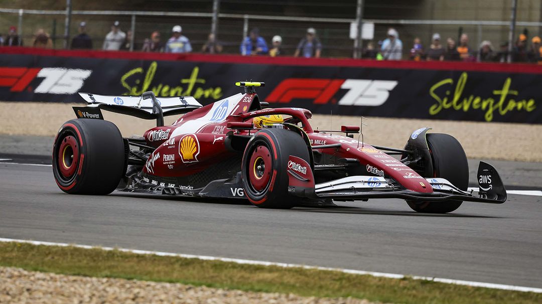 Third row for Lewis and Charles in Silverstone