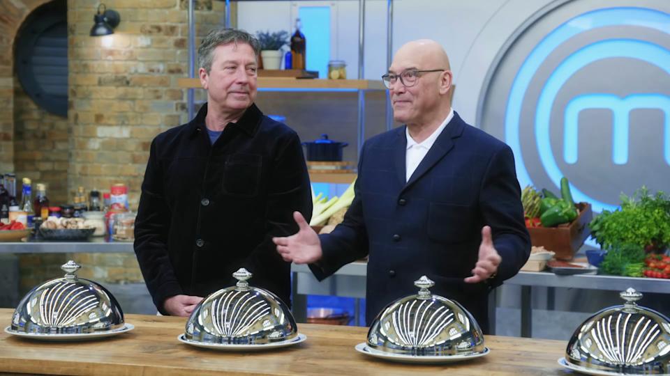 John Torode and Gregg Wallace while presenting on MasterChef.