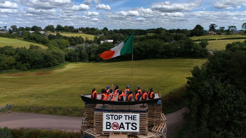 Effigies of refugees on bonfire condemned in Northern Ireland