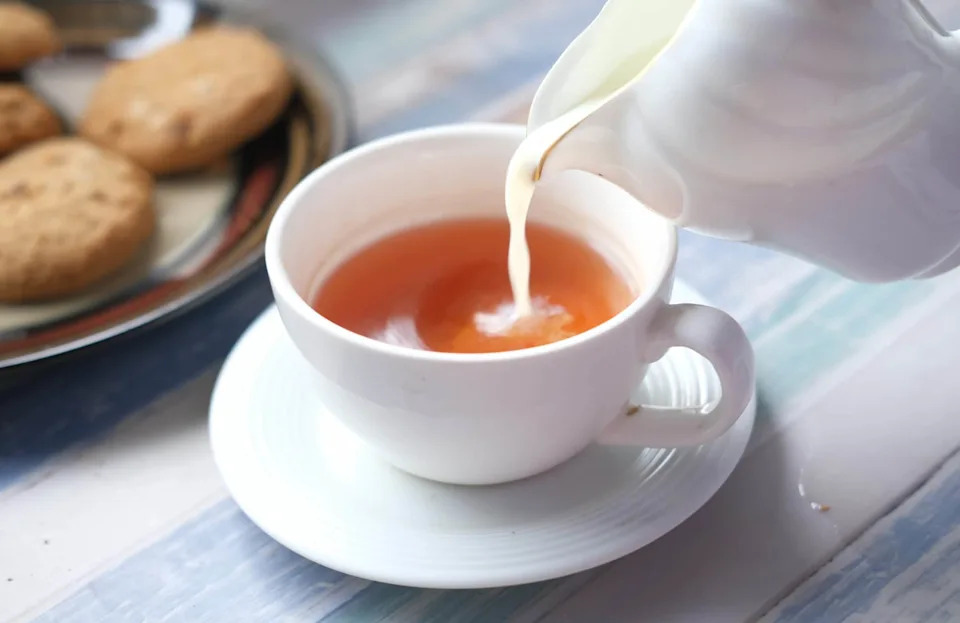 Tea being poured