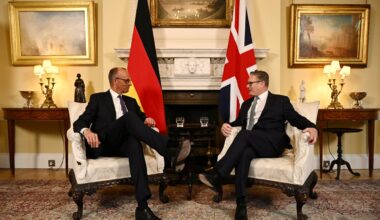 I deplore Brexit, says German chancellor, as he signs treaty with Starmer