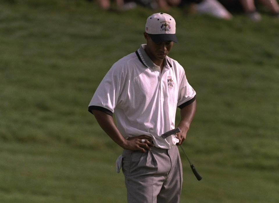 Woods was handed his first Ryder Cup singles defeat at Valderrama in 1997