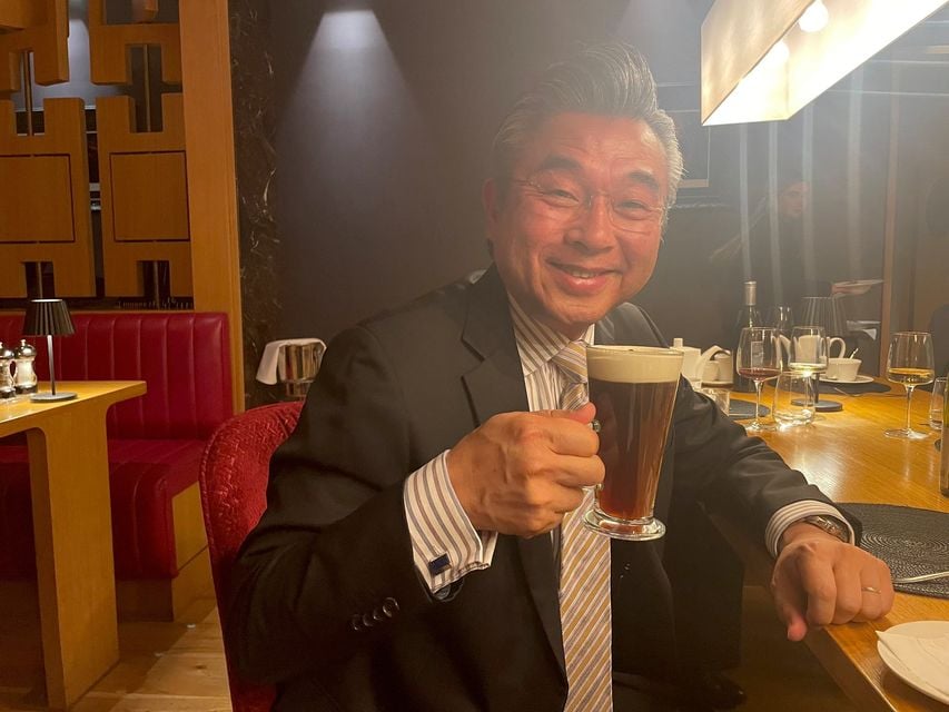 He also tried an Irish coffee