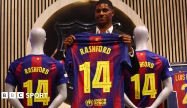 Follow live as Marcus Rashford is unveiled as Barcelona player - BBC