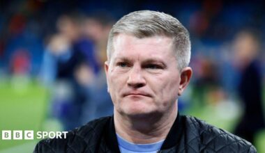 Ricky Hatton at Manchester City's Champions League match against Sparta Prague in 2024