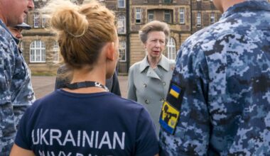 Supporting image for story: Anne meets Ukrainian band at Royal Edinburgh Military Tattoo rehearsal