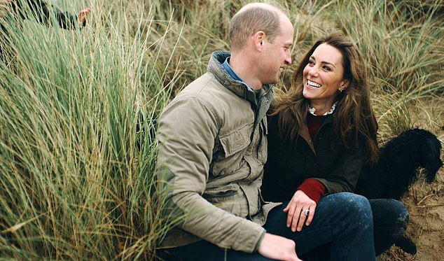 The Duke and Duchess of Cambridge pictured near Anmer Hall in Norfolk