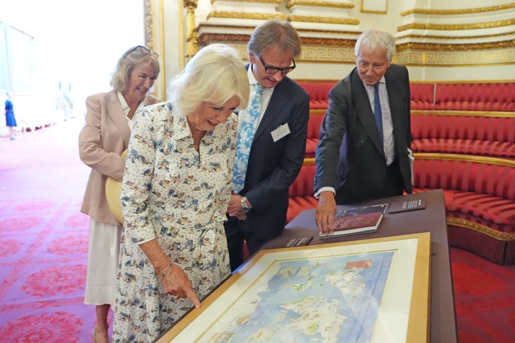 The Queen speaking to Toby Ward