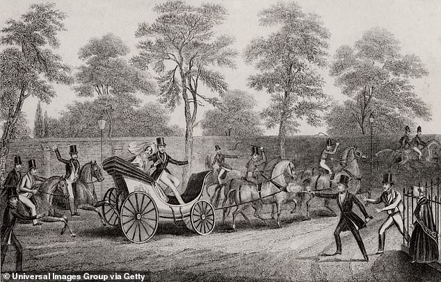 A sketch of the attempted assassination attempt against Victoria in 1840. No monarch had to endure more attempts on their life than Queen Victoria