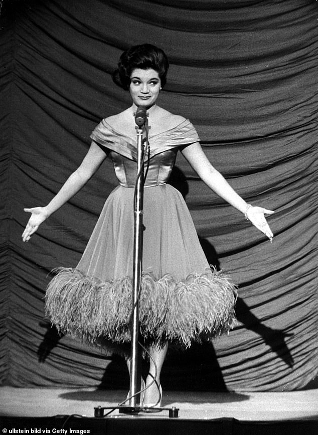 Born Concetta Rosa Maria Franconero into a large Italian family, the singer was encouraged by her family to perform at an early age [pictured in 1961]
