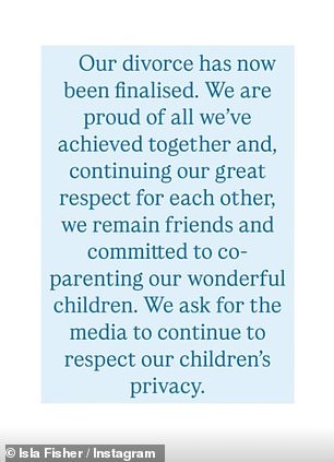 They confirmed the news in a joint statement