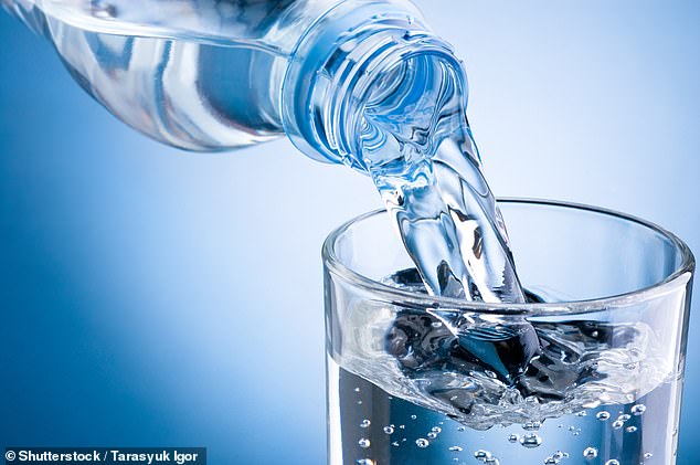 Health experts still recommend drinking at least eight glasses of water a day (stock image)