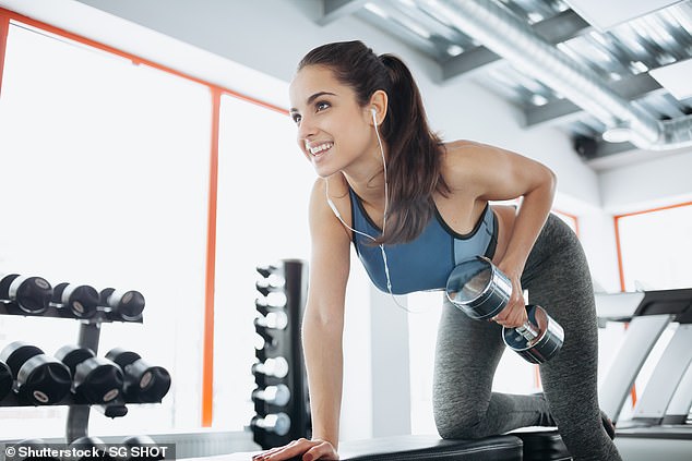 The body loses essential nutrients like potassium and sodium during exercise, so drinking milk may help replenish them (stock image)