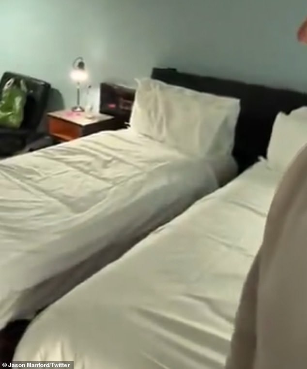 Manford explained to his followers that he had no choice but to share a room with friend Steve