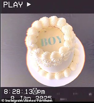 In January, James announced that he and his partner were expecting a baby boy