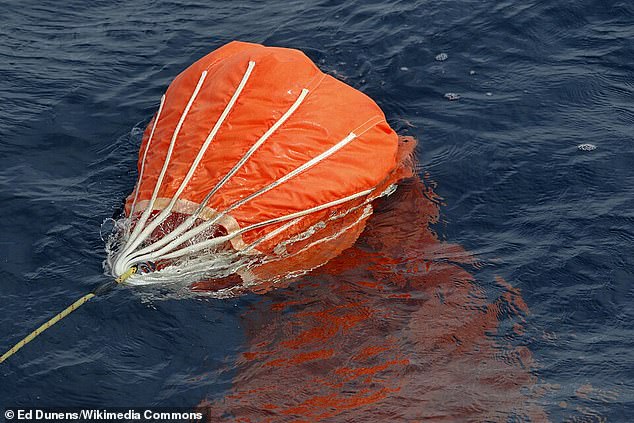 Scientists say that ships could tow giant parachutes similar to modern-day sea anchors (pictured) to manually drive a key ocean current called the Atlantic Meridional Overturning Circulation (AMOC)