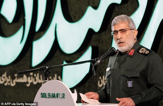 Investigators reportedly believe that the man had been commissioned by the Quds Force of the Iranian Revolutionary Guard, who are led by Esmail Ghaani (above)