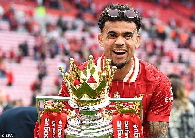 Diaz helped Liverpool to win the Premier League with 25 contributions in 50 games all season