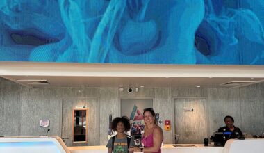 Antonia Windsor and her son trialled Mission Bermudes, the newest attraction at Futuroscope, the science-meets-thrills theme park in western France