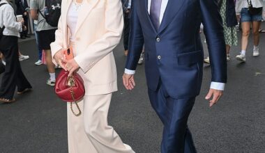 Dave Grohl led the stars attending day three of Wimbledon on Wednesday in his first public event with his wife Jordyn Blum since fathering a secret love child last year