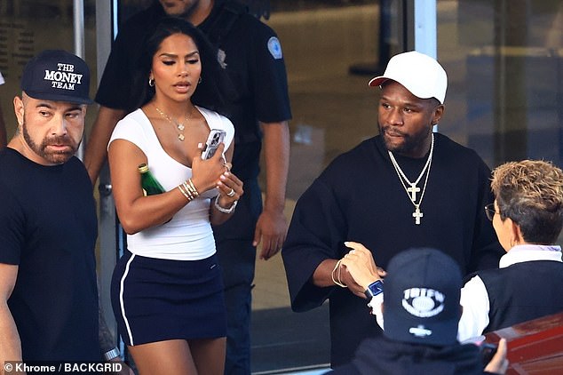 Floyd Mayweather enjoyed a shopping trip with longtime flame Gallienne Nabila on Tuesday