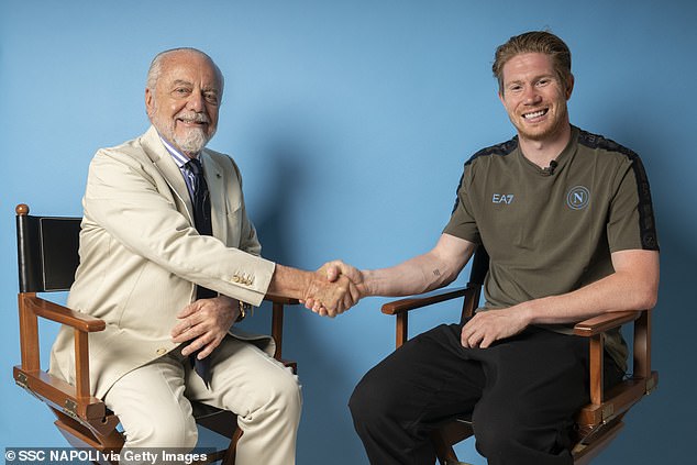 Napoli president Aurelio De Laurentiis (left) is himself intervening in Darwin Nunez negotiations