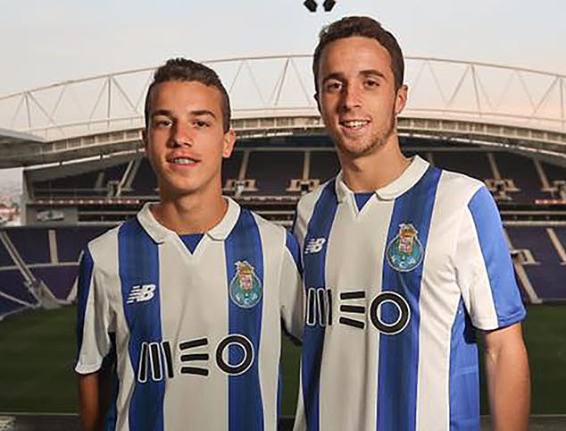 Andre (left) was also a footballer, suiting up for Portuguese second division club Penafiel