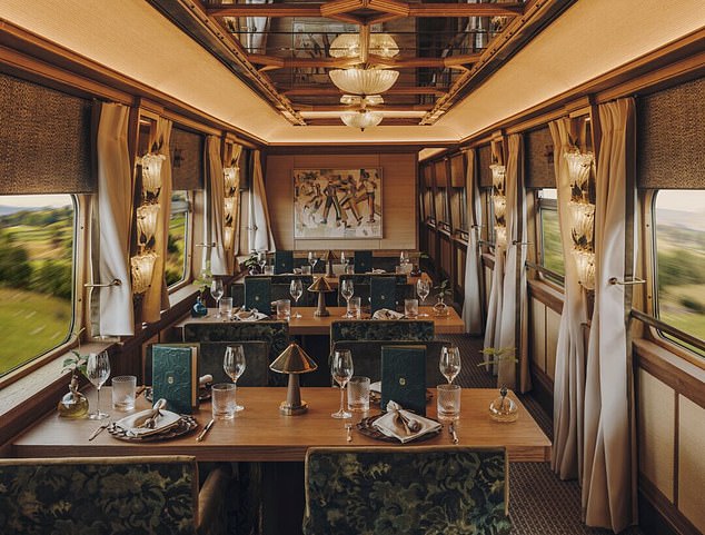Onboard, passengers can indulge in a world-class dining experience across two dining cars, Malva and Samphire