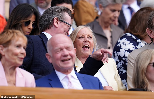 Feargal Sharkey and Deborah Meaden shared a laugh, with actress Celia Imrie was seen catching up with William Hague