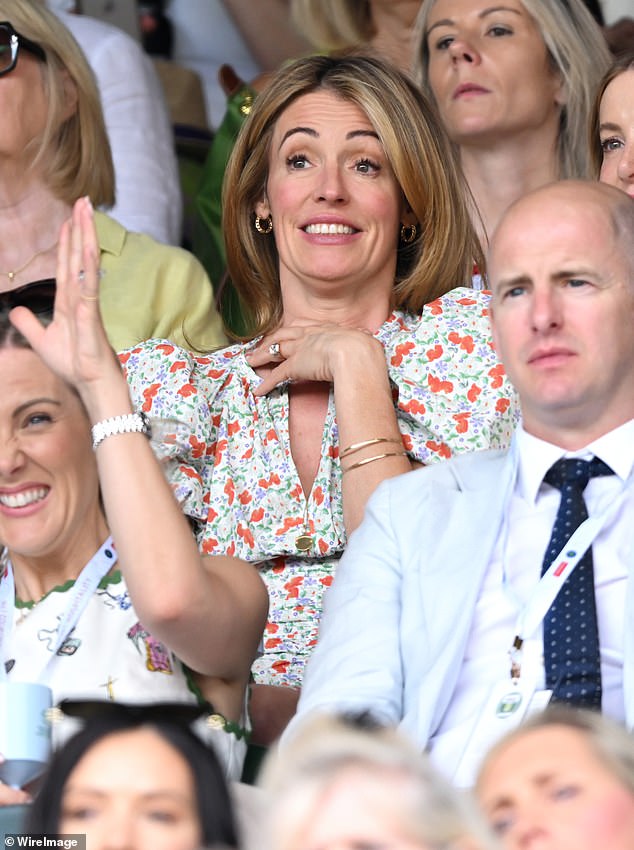 The ITV star grimaced and gasped her way through the day four matches which included Jack Draper vs Marin Cilic