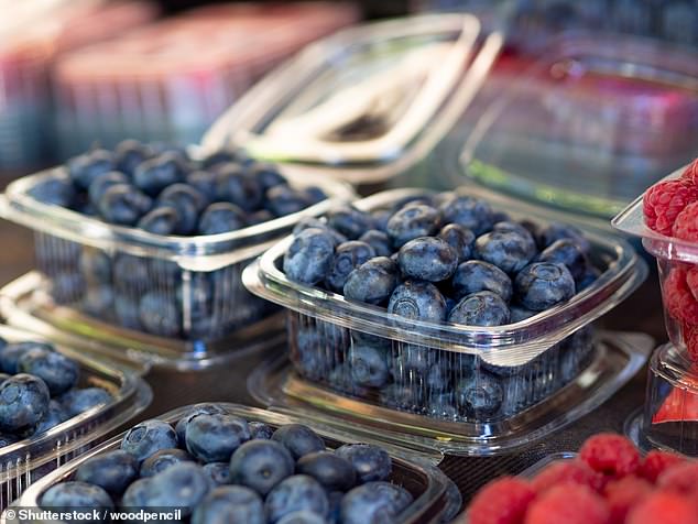You might think giving your blueberries a quick rinse before eating them is a smart and healthy thing to do, but experts have warned that it could actually be a crucial mistake (stock image)