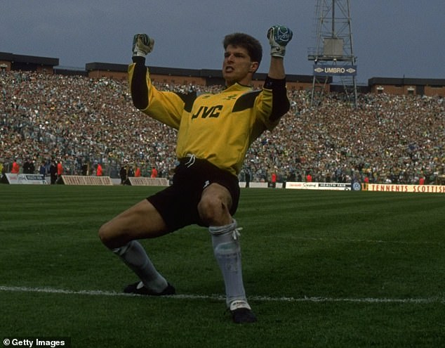 Theo Snelders celebrates after helping Aberdeen win the 1990 Scottish Cup final
