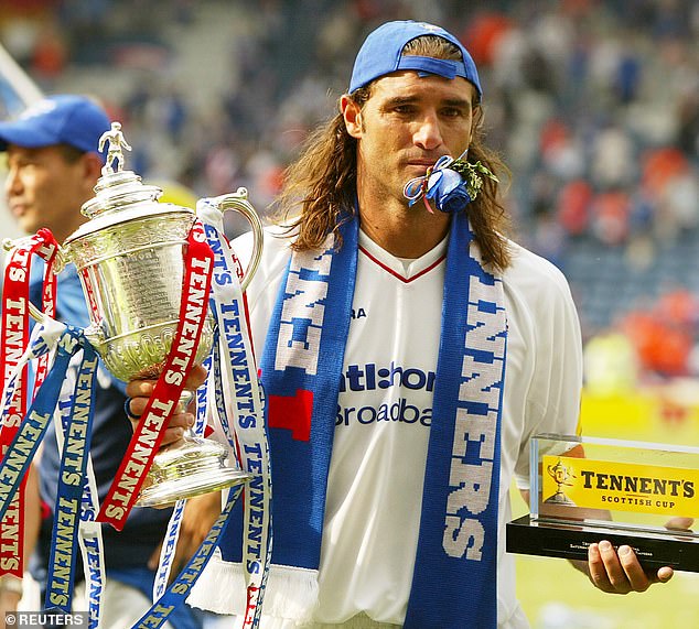 Amoruso scored the winning goal for Rangers in the 2003 Scottish Cup final against Dundee