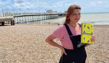 Rosie Mullender (pictured) dreamt of writing novels by the seaside and was sick of London so made the decision to move to the seaside town of Worthing in West Sussex in 2022