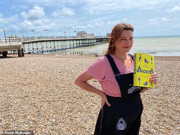 Rosie Mullender (pictured) dreamt of writing novels by the seaside and was sick of London so made the decision to move to the seaside town of Worthing in West Sussex in 2022