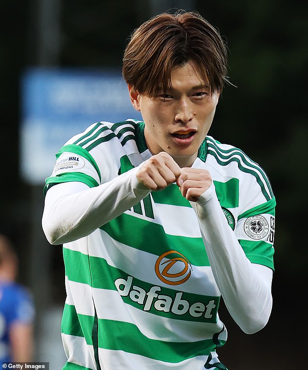 Japanese striker Kyogo Furuhashi scored seven goals against Rangers in a calendar year