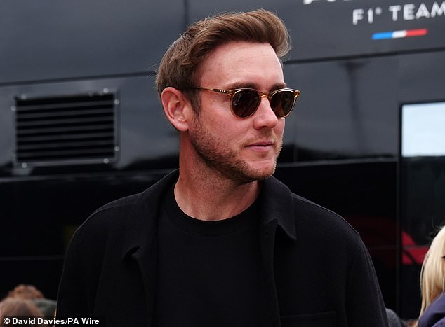 Stuart Broad was whisked away to Silverstone by Sky, hence he missed the second day