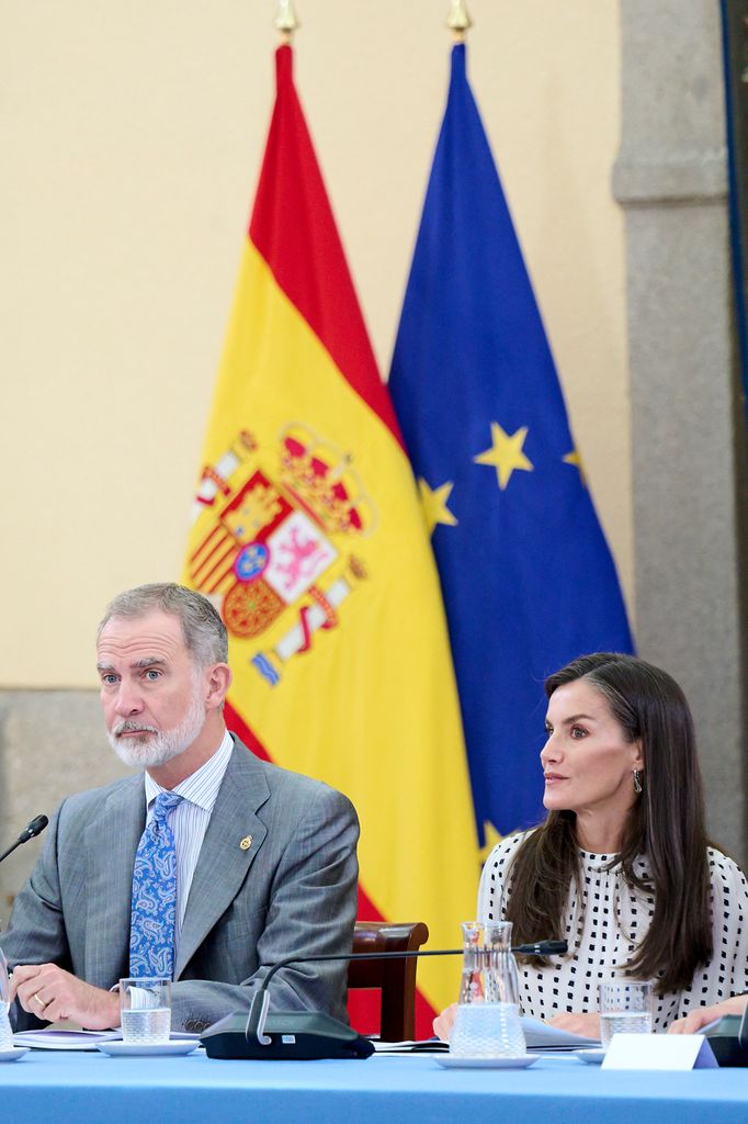 King Felipe Vi of Spain and Queen Letizia seated