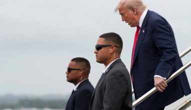 Donald Trump set for trade talks with Europe as he arrives in Scotland | Donald Trump News