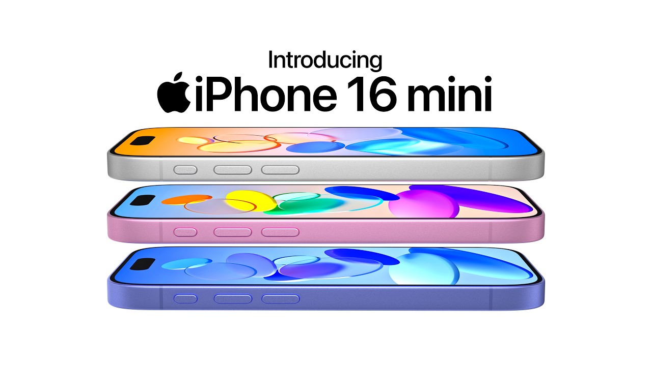Apple iPhone 16 mini: Render video reveals the dream of many compact smartphone fans