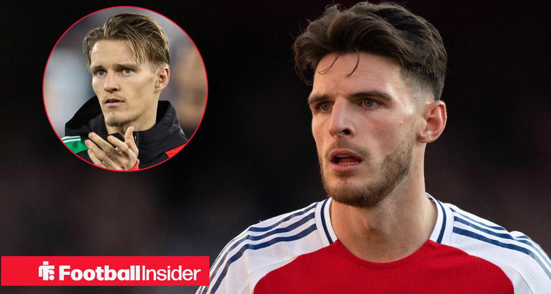 Declan Rice and Martin Odegaard react excitedly as Arsenal agree another signing
