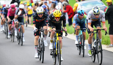Tim Wellens and Matteo Jorgenson on stage 20 of the Tour de France