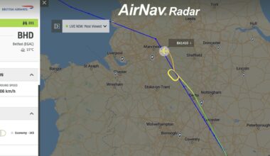 British Airways flight BA1410 is declaring an emergency and diverting to Manchester